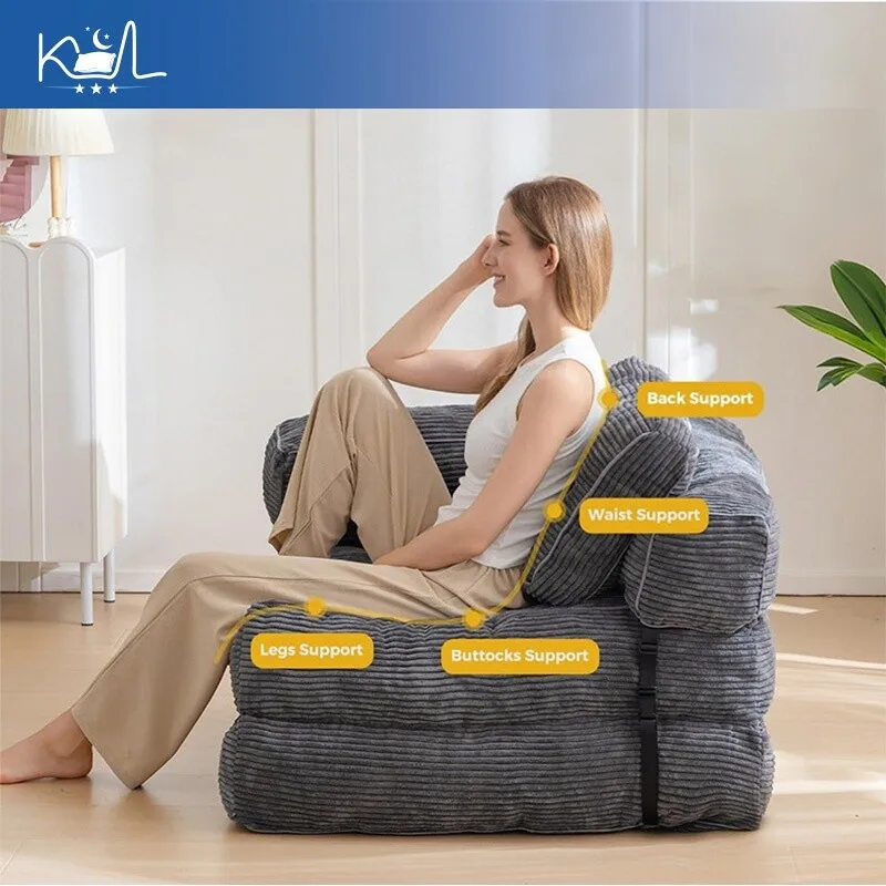 Vacuum Compression Tatami Sofa Single Double Foldable Sofa Bed Lazy Sofa for Living Room and Bedroom