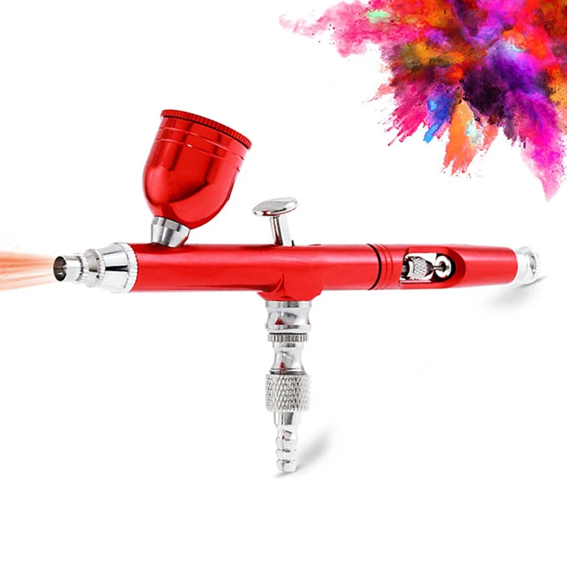 

7cc 0.3mm Nozzle Art Paint Airbrush Artificial Decorating For Dual Action Gravity Feed Brushes Spray Gun With Wrench Straw