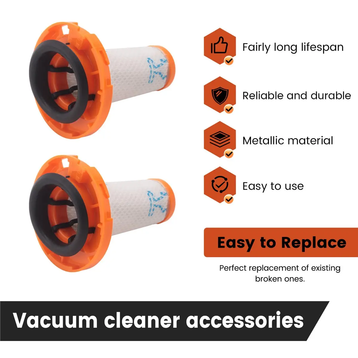 【Newest AT03】3 Pcs Pre Filters for X-FORCE FLEX 9.60 RH20xx ZR009010 ZR009012 Cordless Vacuum Cleaner Washable Reusable