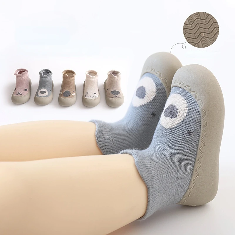 Soft Rubber Sole Child Floor Sneaker Baby Socks Shoes Infant Cute Cartoon Kids Boy Shoes BeBe Booties Toddler Girls First Walker