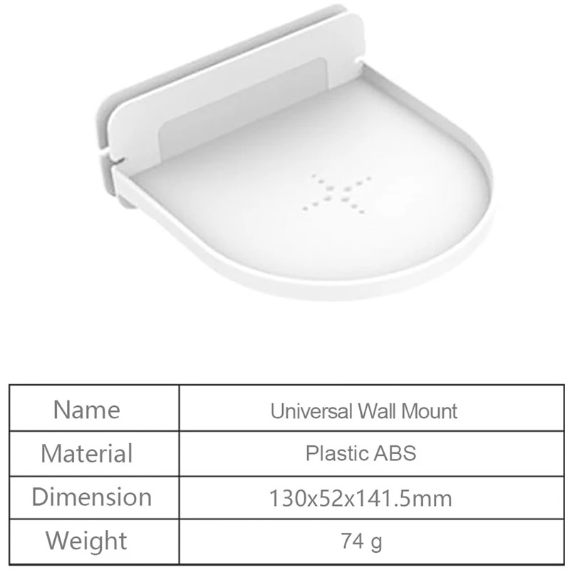 Universal Wall Mount, ABS Wall Mount, Built-In Cable Storage Rack, Suitable For Google Home Mini, Google Wifi, White