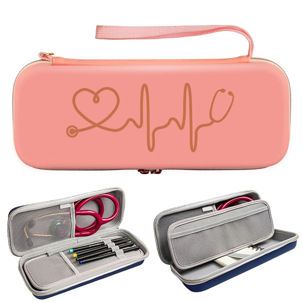 

Versatile Stethoscope Storage Box EVA Portable Travel Carrying Case Pink
