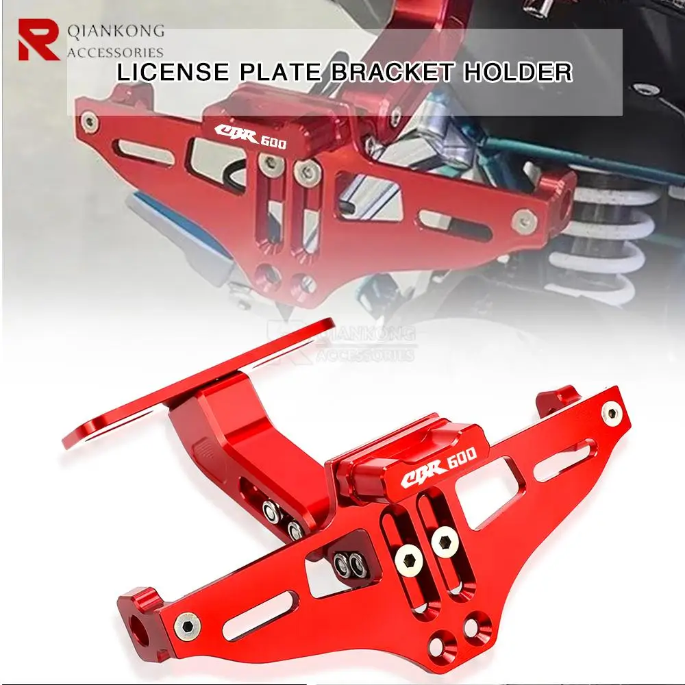 

For HONDA CBR600F CBR 600 CBR600F2,F3,F4,F4i CBR600RR Motorcycle Adjustable Angle License Number Plate Frame Holder Bracket CNC