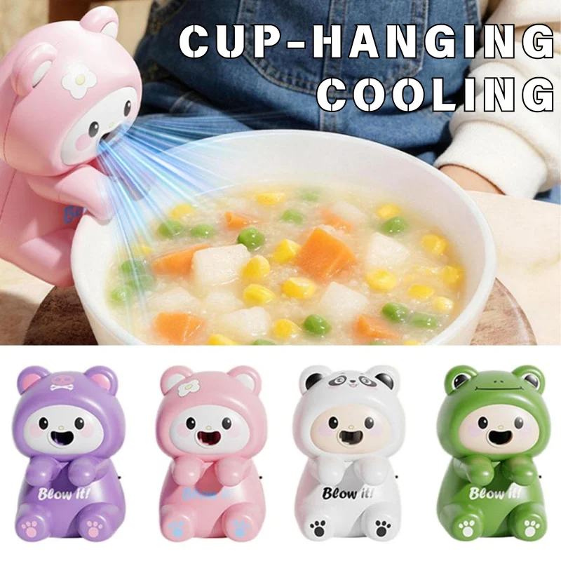 Feeding Baby Food - Cartoon Animal Food Cooling Fan Mini