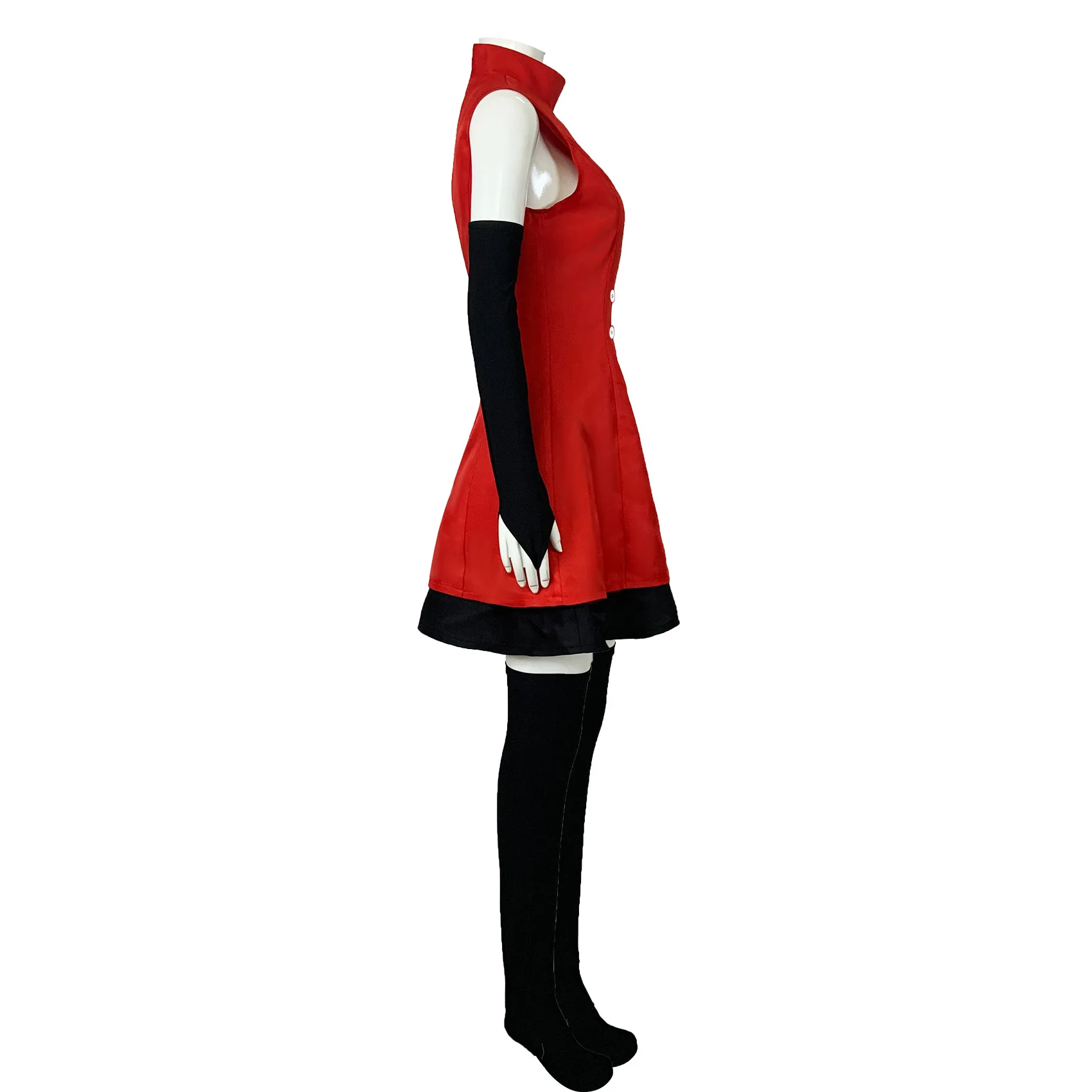 Auf Lager Anime Hazbin für Spiele fans Charlie Cosplay Halloween Kostüm Erwachsene Frauen rotes Kleid sexy ärmellosen täglichen Rock