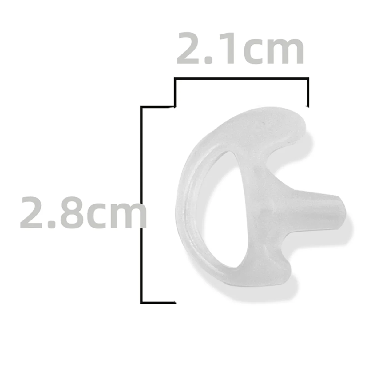 교체 가능한 실리콘 이어 플러그, 삼각형 이어 거치대, 흰색 투명 L 사이즈 이어 플러그, 워키토키 액세서리