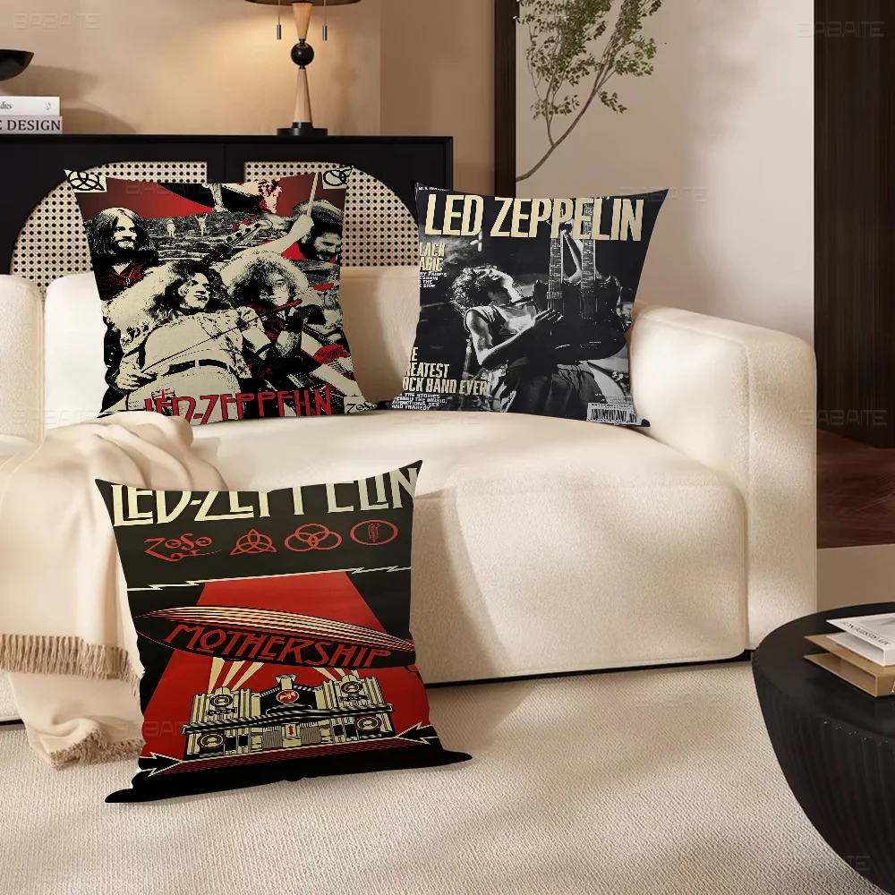 Band L-Led Z-Zeppelin Pillow Case Cushion Cover Car Throw Pillow Case For Sofa Car Christmas Gift 40x40cm 45x45cm