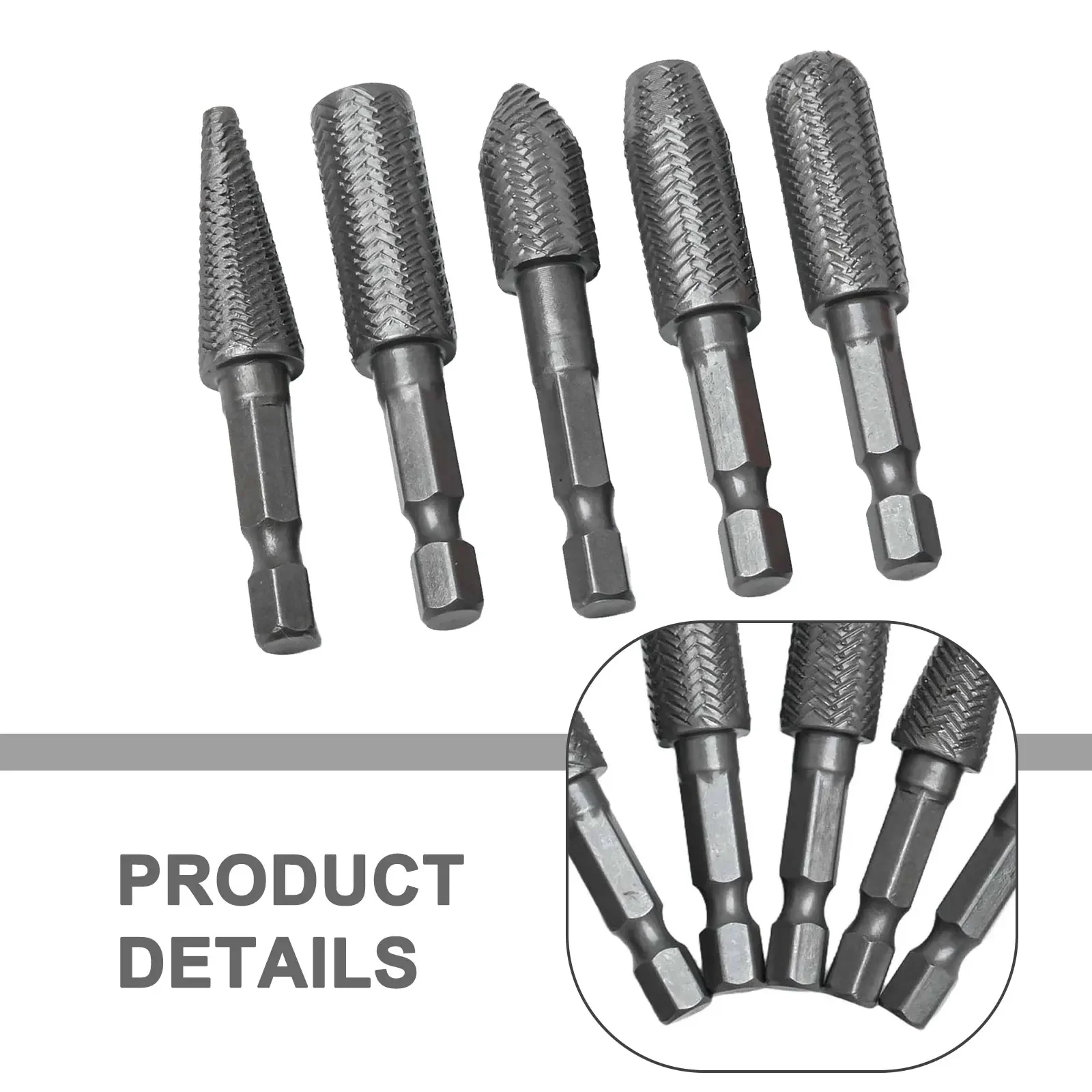 High Carbon Steel Rasp Tools 1 4 Inch Hex 6.35mm Hex Shank Rasp 1 4 Inch Hex Shank Milling And Filing Tool Shaping And Grinding