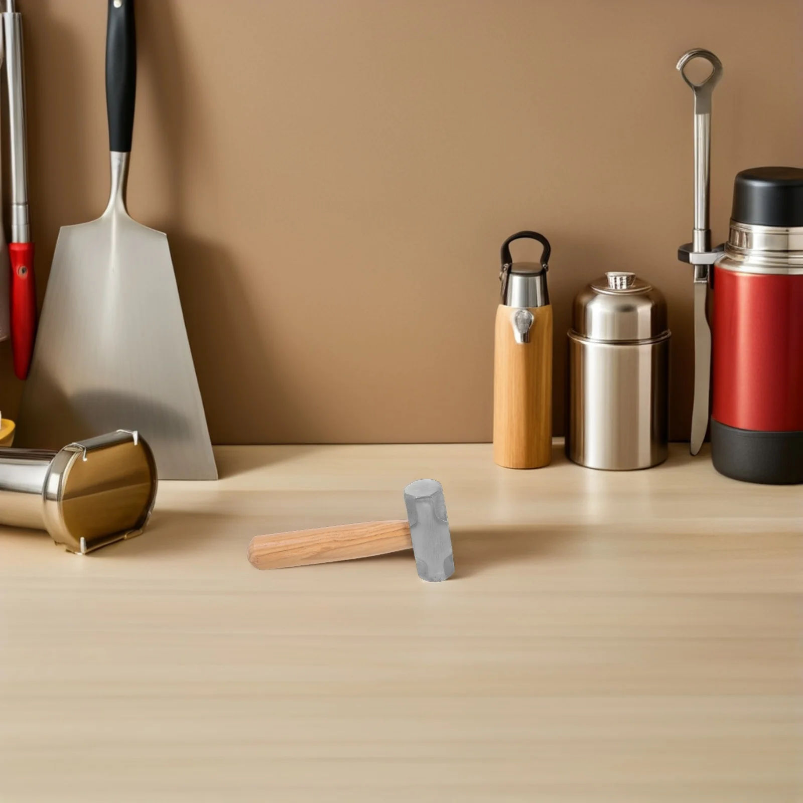 

Compact Octagonal Hammer Wooden Handle Multipurpose Jewelry Crafting Small Lightweight Home Improvement Tool Wear Resistant