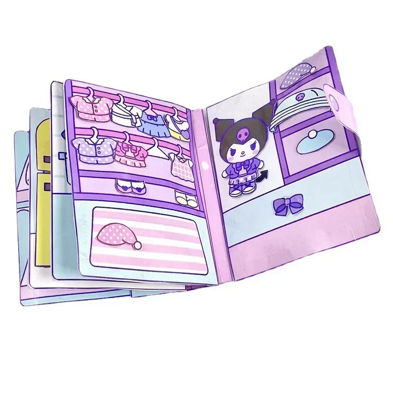 Sanrio Handmade Quiet Book para meninas, crianças DIY, série completa, grande livro, brinquedos de Kuromi, grande variedade de estilos, best-seller, novo