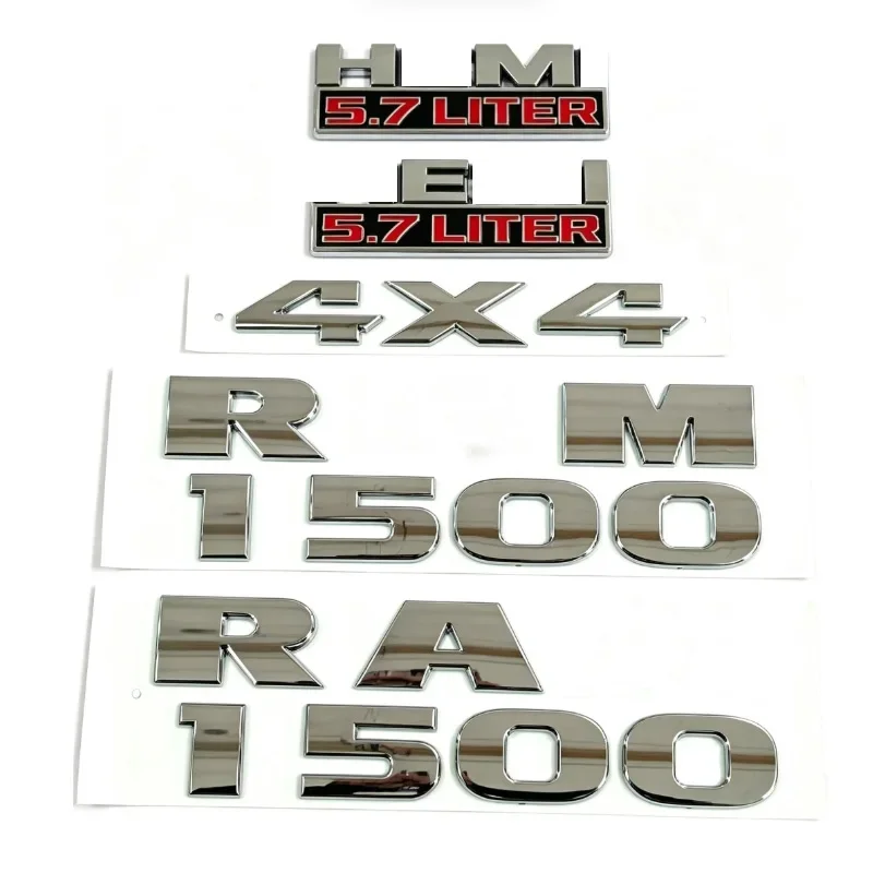 ABS Emblem Car Stickers For Ram 1500 2500 5.7 Liter Hemi 4X4 Nameplate Charger Viper Magnum Caliber Journey Styling Accessories