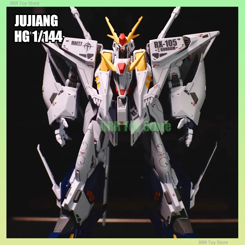 새로운 JUJIANG HG 1/144 RX-105 XI 조립 모델 키트 컬렉션 액션 피규어 플라스틱 모델 키트 로봇 장난감 취미 어린이 선물