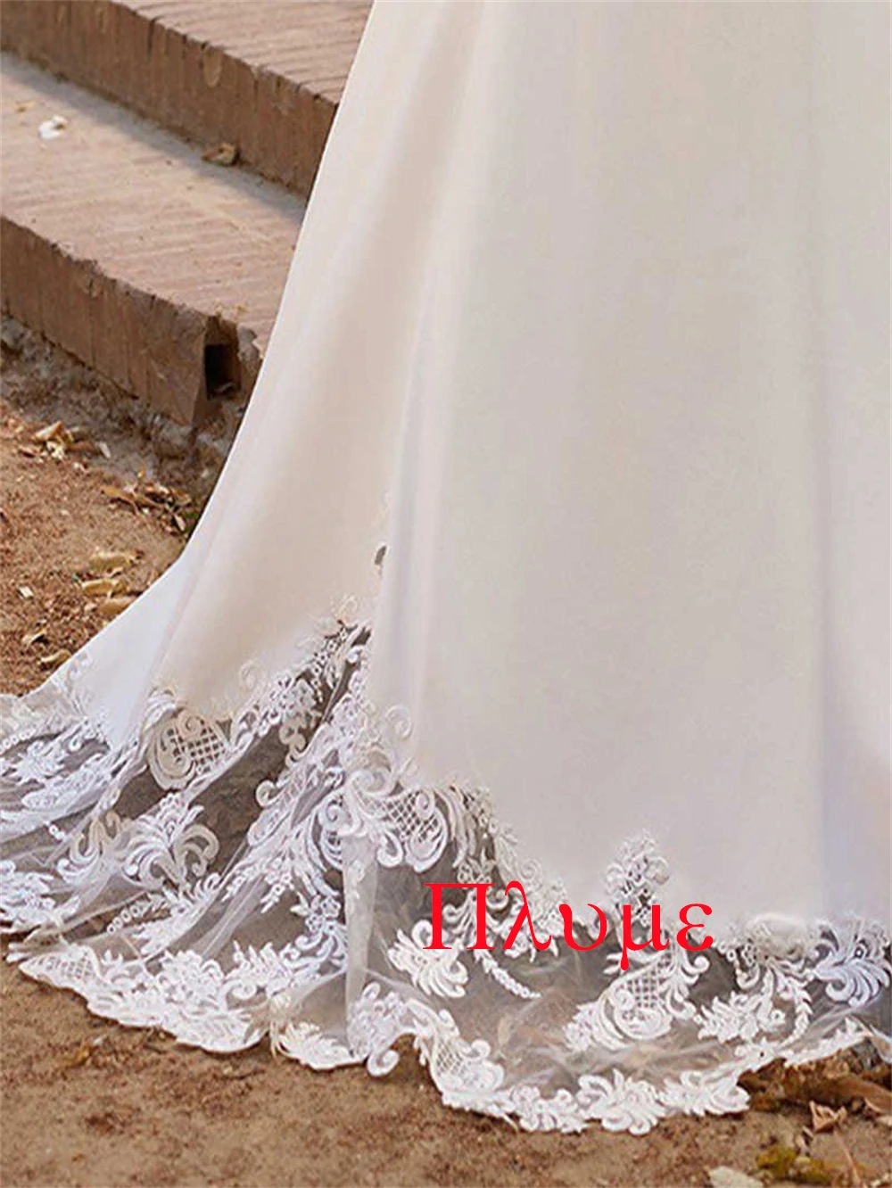Customized  White Jersey Applique A-line  O-Neck Long Dresses Exquisite Luxury Temperament  Charming Romantic Wedding Dress