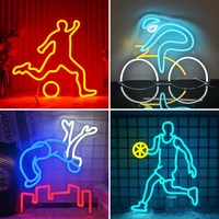 Basketball Sport Neon Signs For Wall Decor Led Lights Dimmable Room Decoration For Gym Sports Club Bedroom Gift For Ball Lover