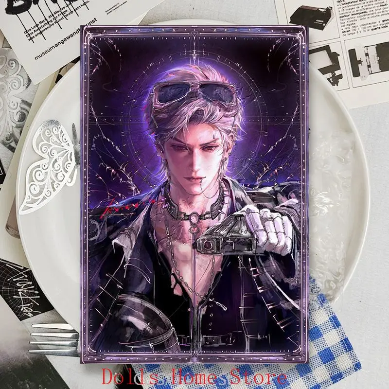 Anime Love and Deepspace Sylus Cosplay hermosa tarjeta de imagen instantánea dibujos animados Ita-bolsa tarjetas decorativas marcapáginas regalo de Navidad