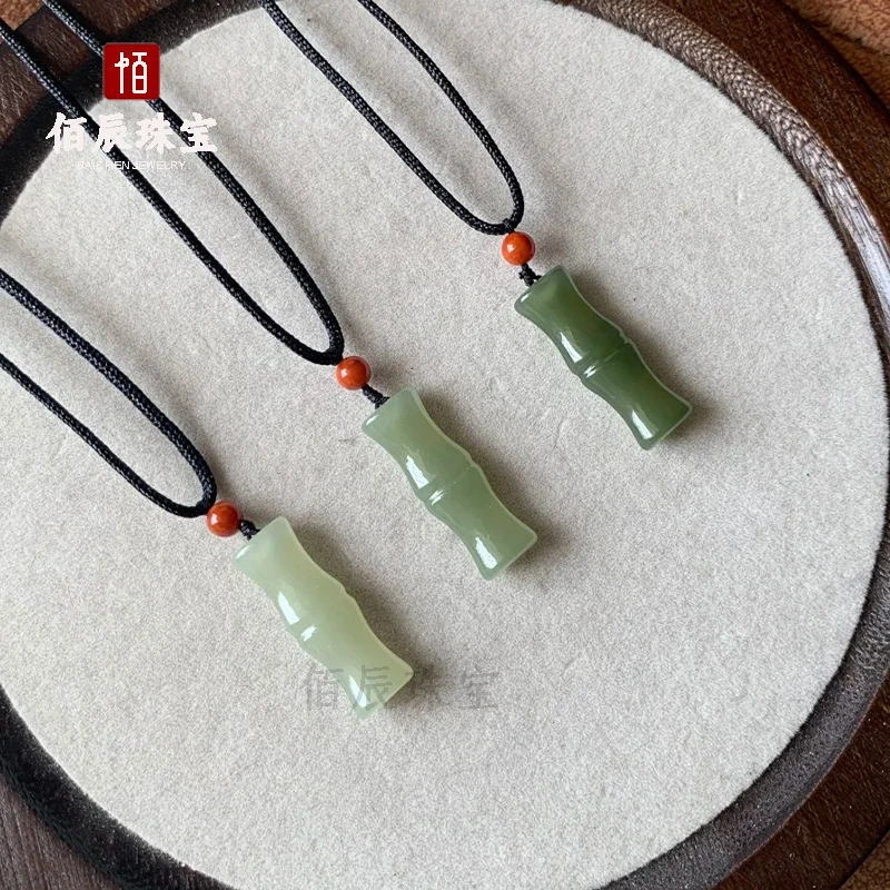 

Natural Hetian in Color, Ascending Pendant, High-Quality , Symbolizing Peace, Jade Neckla