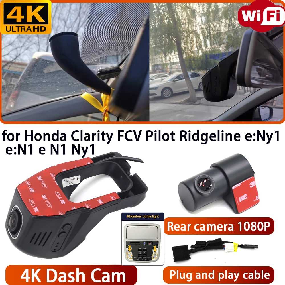for Honda Clarity FCV Pilot Ridgeline e:Ny1 e:N1 e N1 Ny1 Video Recorder 4K DVR Dash Cam Wifi Camera 170° Angle Plug & Play