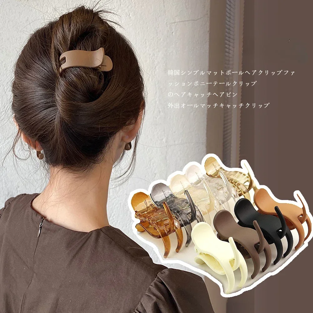 Новый-5-см-простой-маленький-корейский-зажим-с-тремя-зубьями-в-форме-утки-базовая-высокая-заколка-для-волос-с-хвостиком-фиксированная-заколка-в-виде-акулы