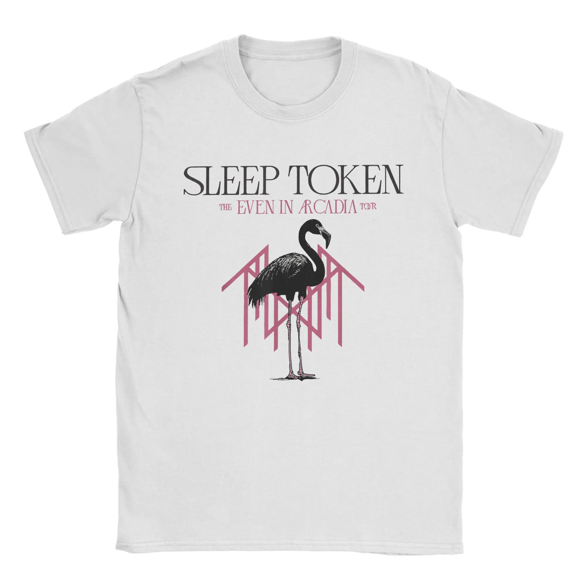 Even in Arcadia Flamingo Album T Shirts Men Cotton Novelty T-Shirt Crewneck Rock Music Band Tee Shirt Short Sleeve Tops Unique