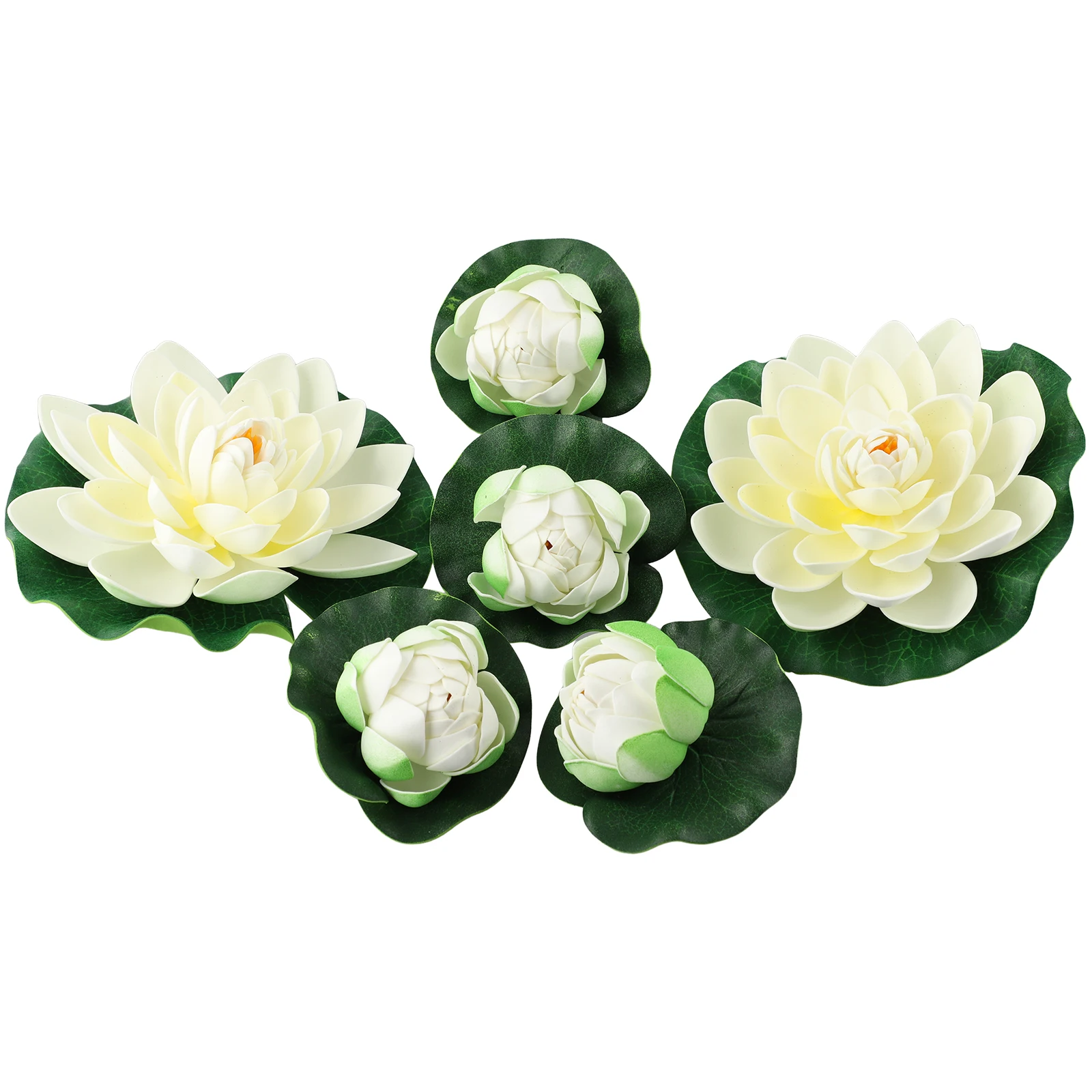 

Patio Simulation Decoration Artificial Plant Fake Plant Practical Replacement About 10cm About 18cm Artificial Lotus 6PCS