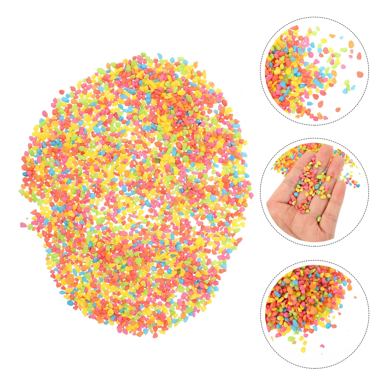 

2Packs Five Color Substrate Stones High-Quality Decorative Pebbles for Aquarium Fish Tank Garden Creative Landscape Rocks