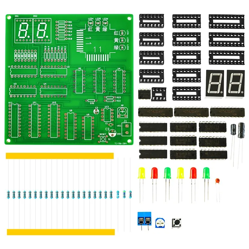 DIY Electronic Production Kit for Traffic Light Timing Control System Signal Welding Exercise Parts