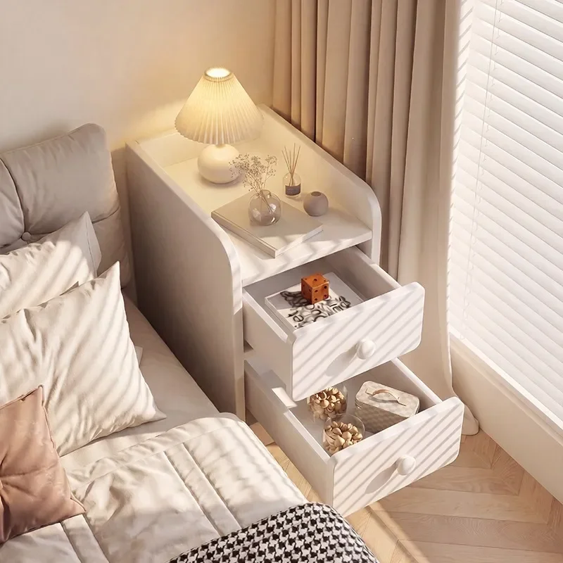 for Extremely Narrow Bedside Table Small Mini Simple Modern Home Bedroom Storage Cabinet Rack