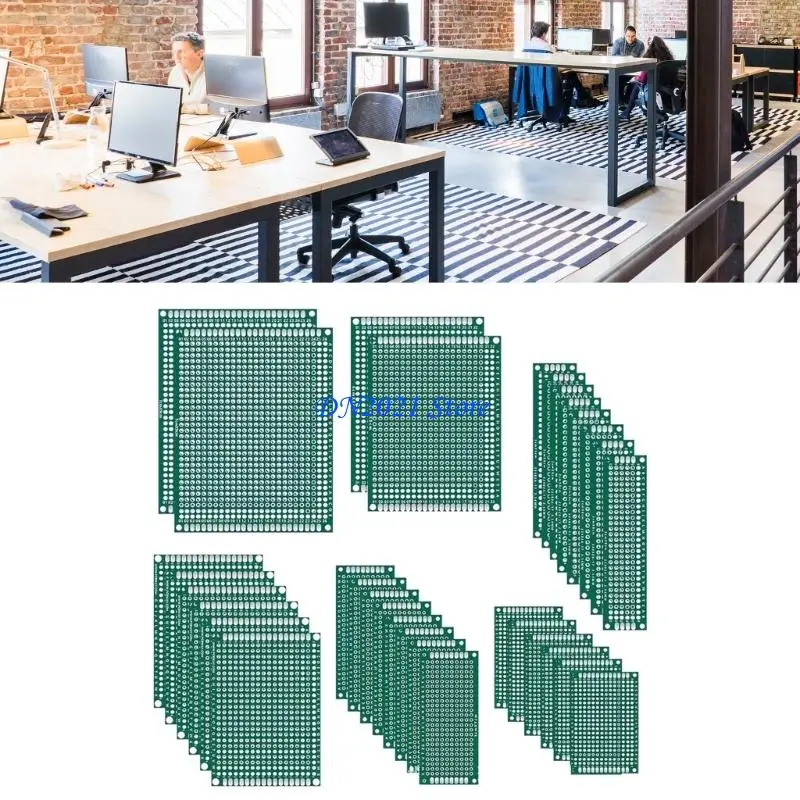 F3KE 6 Size Prototypes Circuit Base Fiberglass Base สำหรับโครงการ DIY Projects School Lab และฝึกซ้อมการบัดกรีส่วนประกอบ