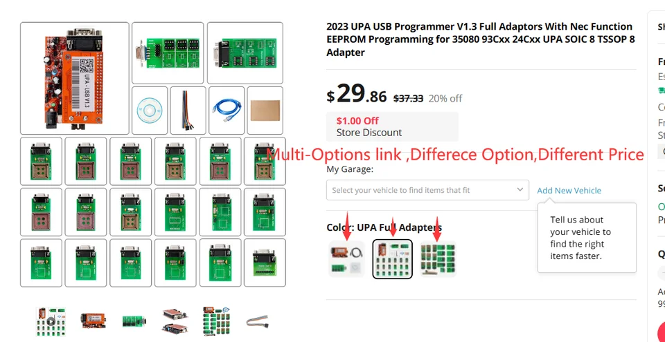 2023 UPA USB Programmer V1.3 Full Adaptors With Nec Function