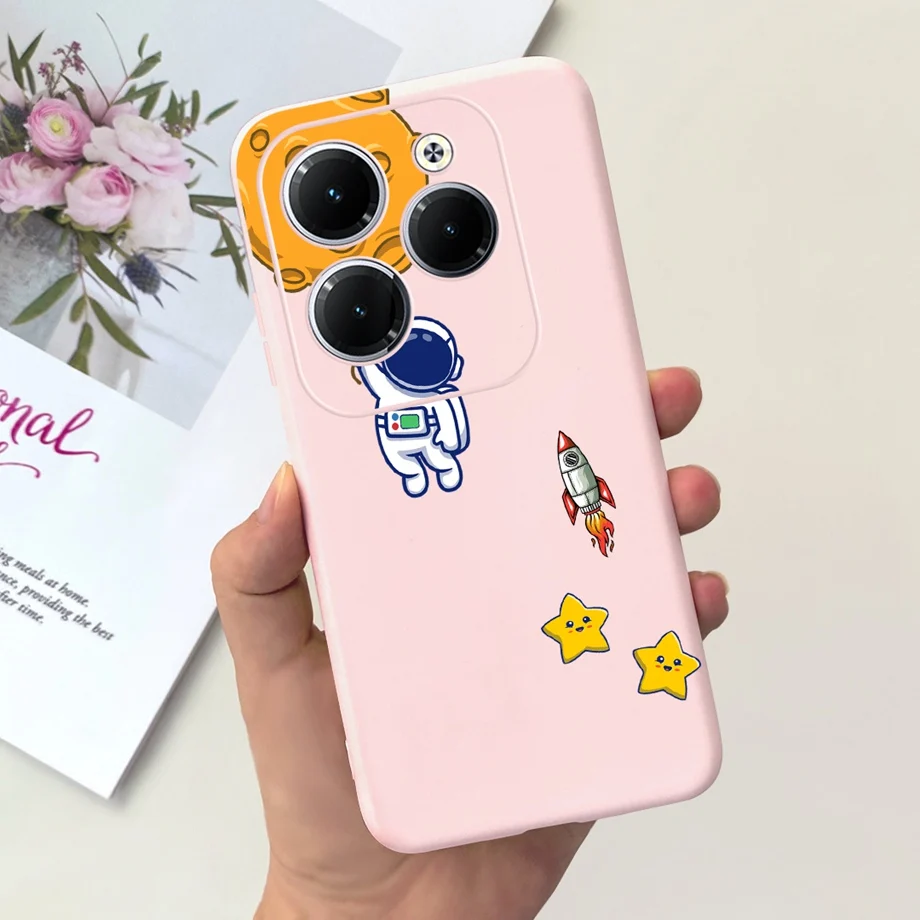 For Infinix Hot 40 / Hot 40 Pro X6836 X6837 Phone Case Soft Silicone Cartoon Painted Cover For Infinix Hot 40i Hot40 Pro Coque