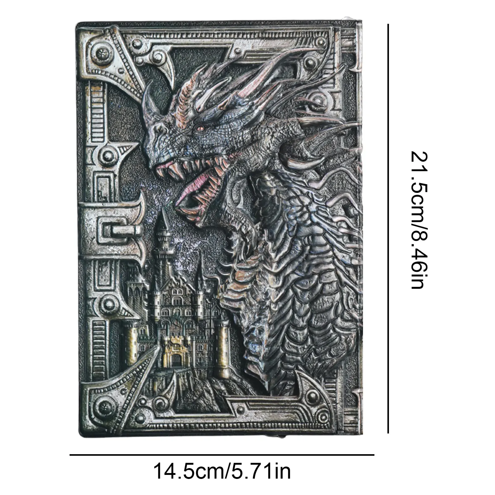 Retro Embossed Dragon Book Beautiful 3D Dragon Embossed Engraving Notebook Antique Handmade European-Style Notepad