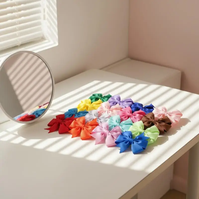 20/40/60-teiliges Set Haarschleifen-Clips, Haarspangen in zufälligen Farben, niedliche Haaraccessoires für Mädchen zur täglichen Haarstylinggestaltung – Detail 5
