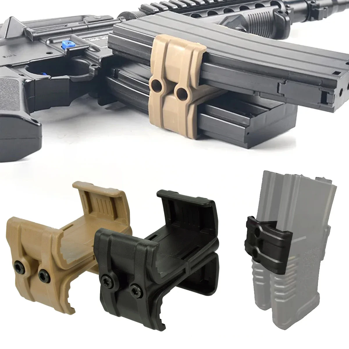 Universal Clip Dual Parallel Magazine Coupler for AK AR15 M4 Mag595 Link Round Cartridge Hunting Accessories