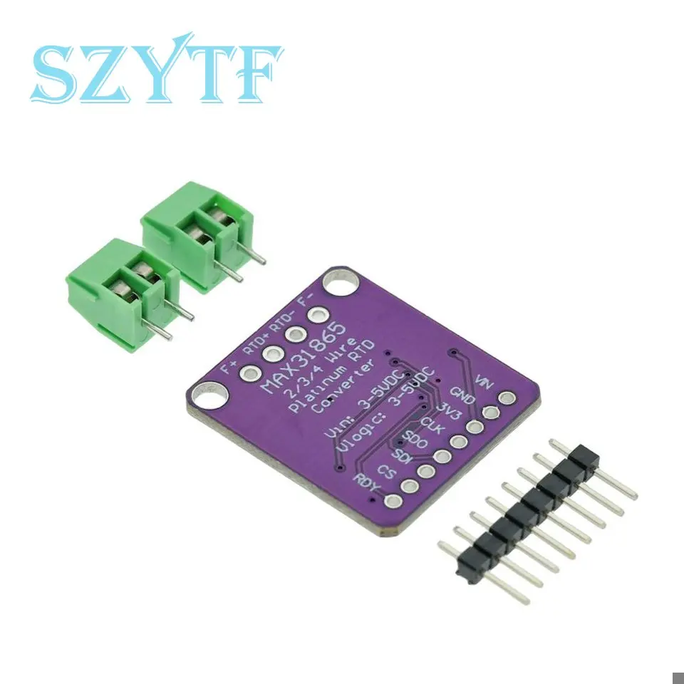 MAX31865 Temperature Sensor Module GY-MAX31865 RTD Digital Conversion Module Electronic DIY Board PT100-PT1000 For Arduino