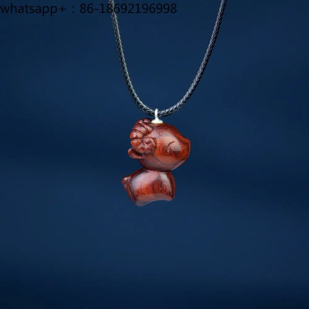 Lobular Red Sandalwood Sheep Ebony Zodiac Sheep Pendant Necklace Pendant Male and Female Couples