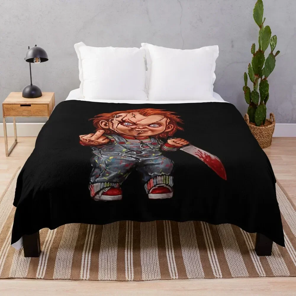 

The Killer Doll Throw Blanket Stylish Couch Blanket for Home Living Room