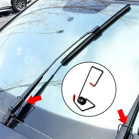 1pc 와이퍼 부스터 스프링 범용 자동차 지능형 앞 유리 와이퍼 암 합금 고무 와이퍼 스프링 자동차 액세서리