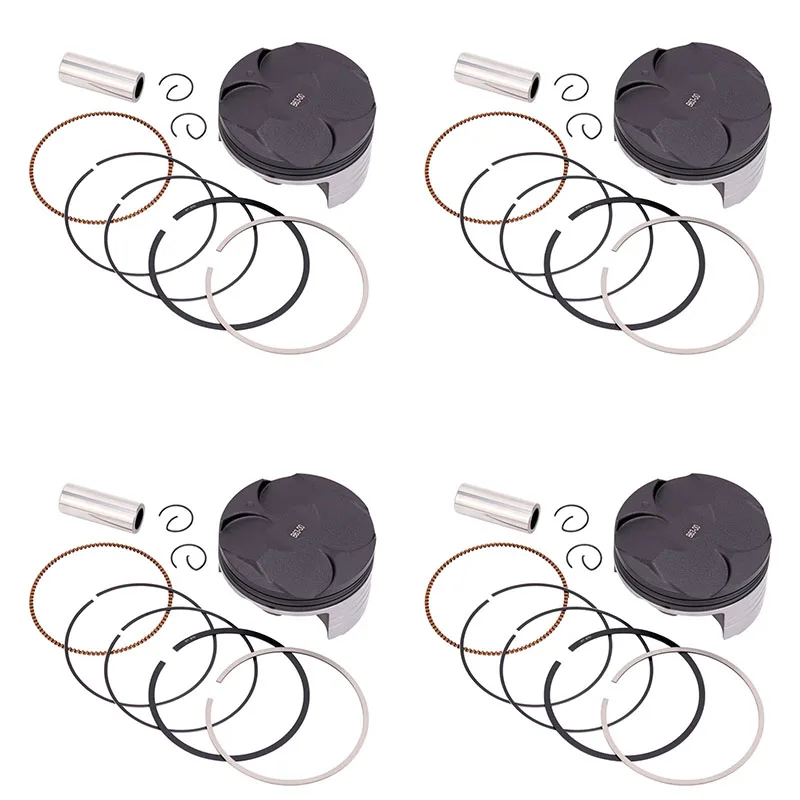 4pcs Piston Rings Kit STD +25 +50 +100 67mm 67.25mm 67.5mm 68mm For YAMAHA YZF-R6 ZF600W 13S-11631-00-00 Motorcycle Engine Parts