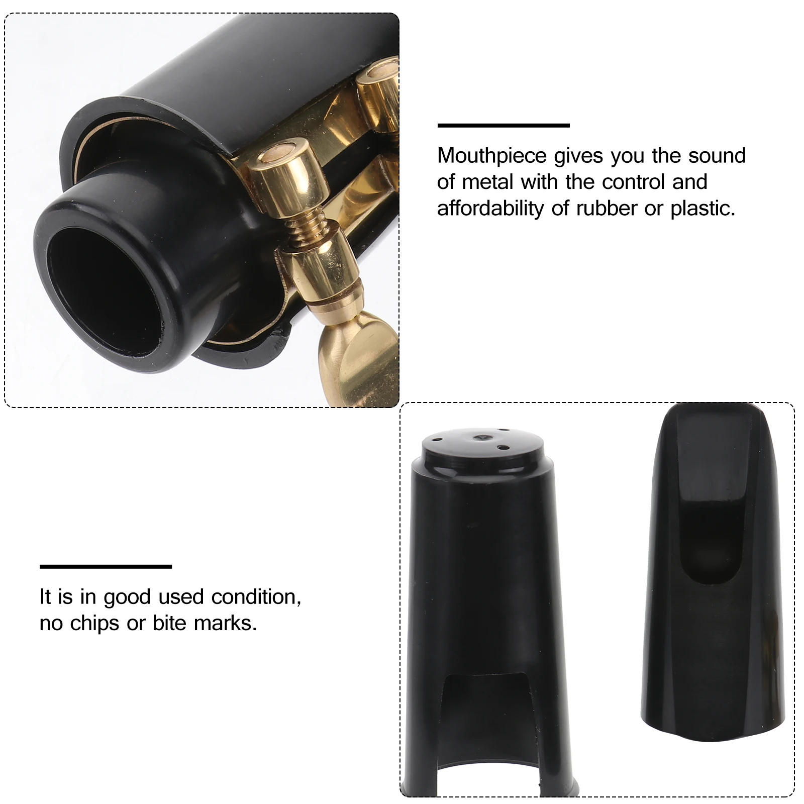

High Quality Clarinet Mouthpiece Transparent ABS Plastic Reed Chips Marks Used Condition Single Set Accessories Tuning