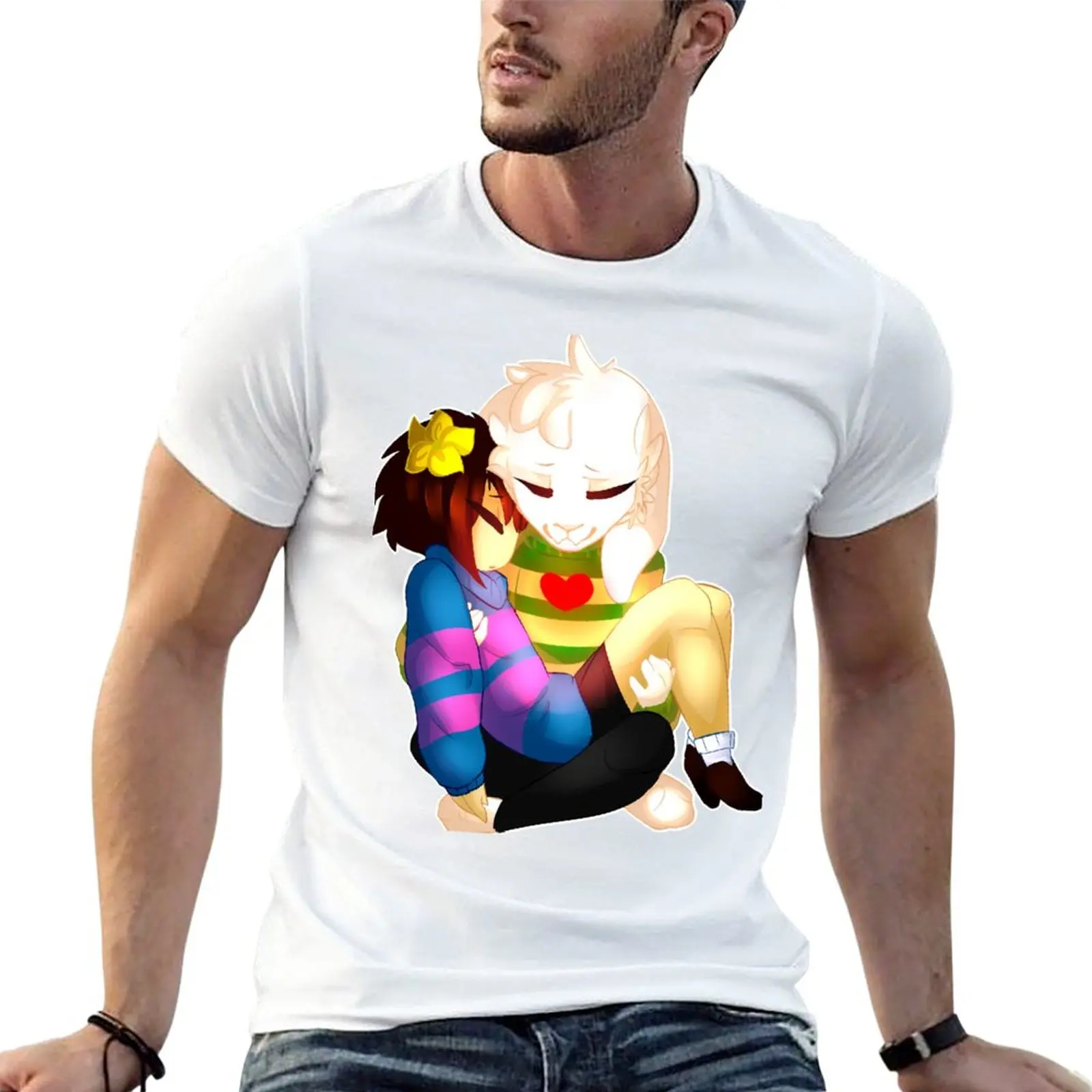 

Undertale - Asriel and Human T-Shirt Oversized t-shirt boys white t shirts t shirts for men