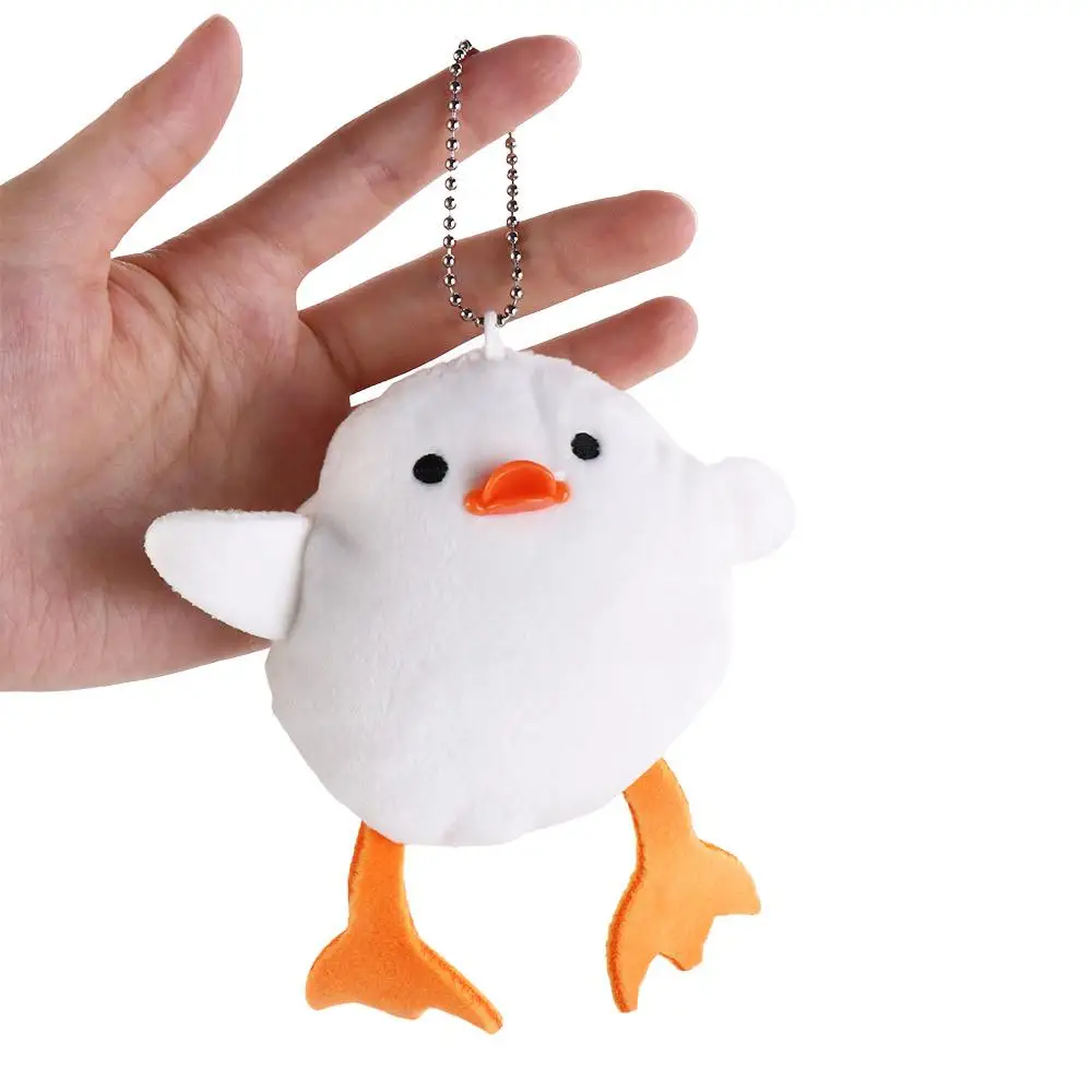 PP Cotton Motivating Duck Plush Toy Fluffy Simulation White Duck Pendant Cartoon Stuffed Plush Doll Pendant Backpack Decor