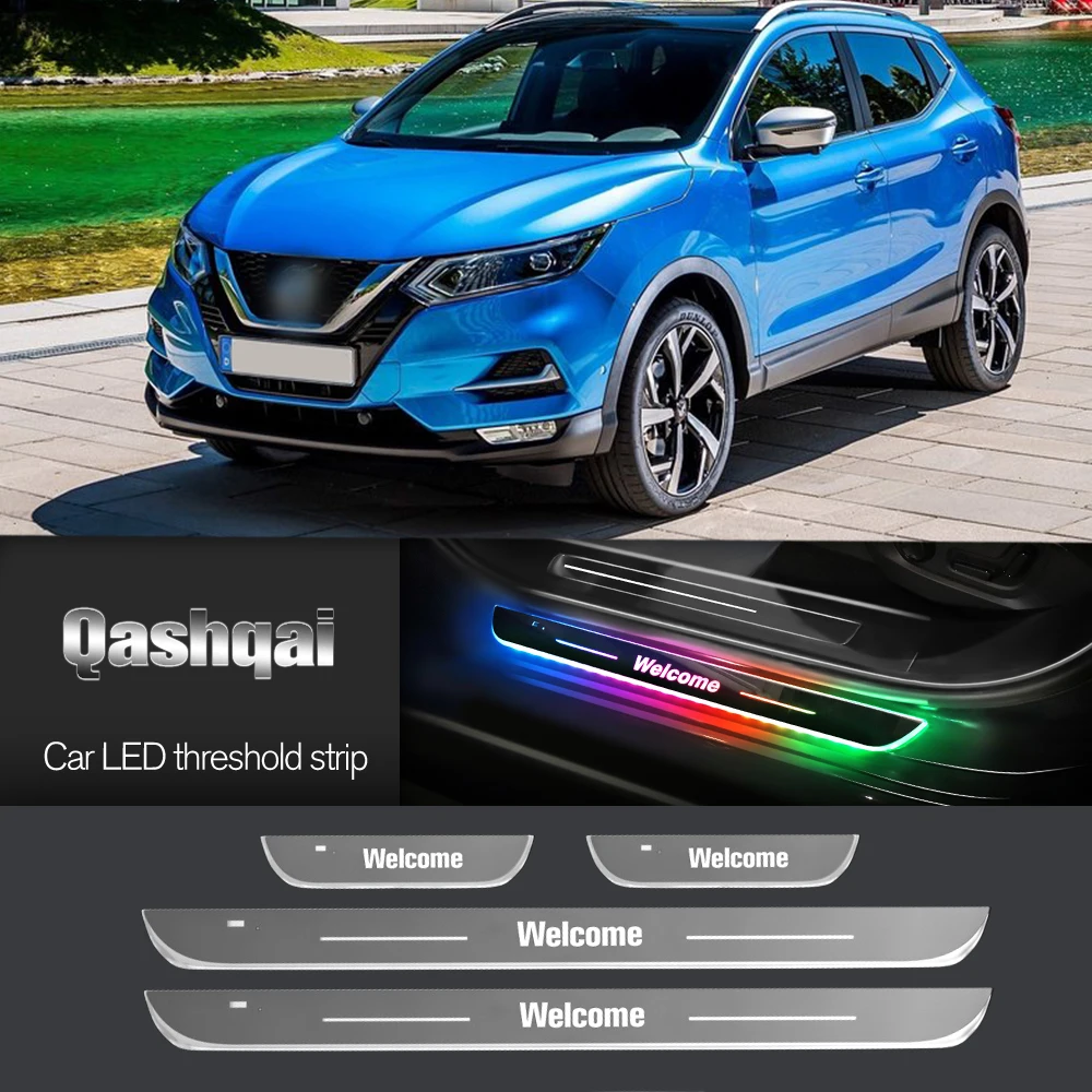 

Car Door Sill Light For Nissan Qashqai J10 J11 J12 2006-2023 Customized Logo LED Welcome Threshold Pedal Lamp Accessories