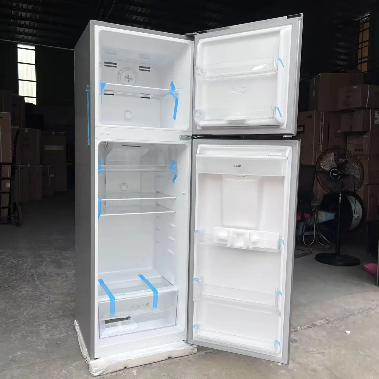 Upright Free Standing Double Door Top Freezer Fridge With Water Dispenser 290L for Home Double Door  Frigorifero 220V 50/60HZ
