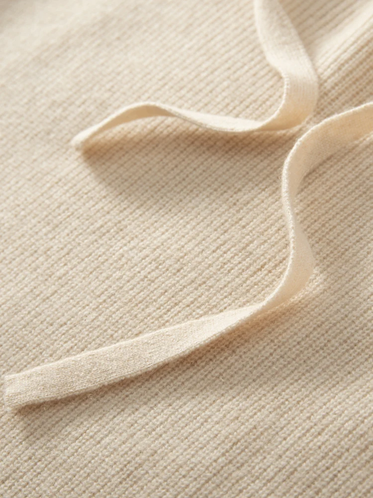 Tloml feminino 100% vestidos de camisola de caxemira com capuz vestidos de uma peça outono inverno macio quente malhas de caxemira casual estilo simples