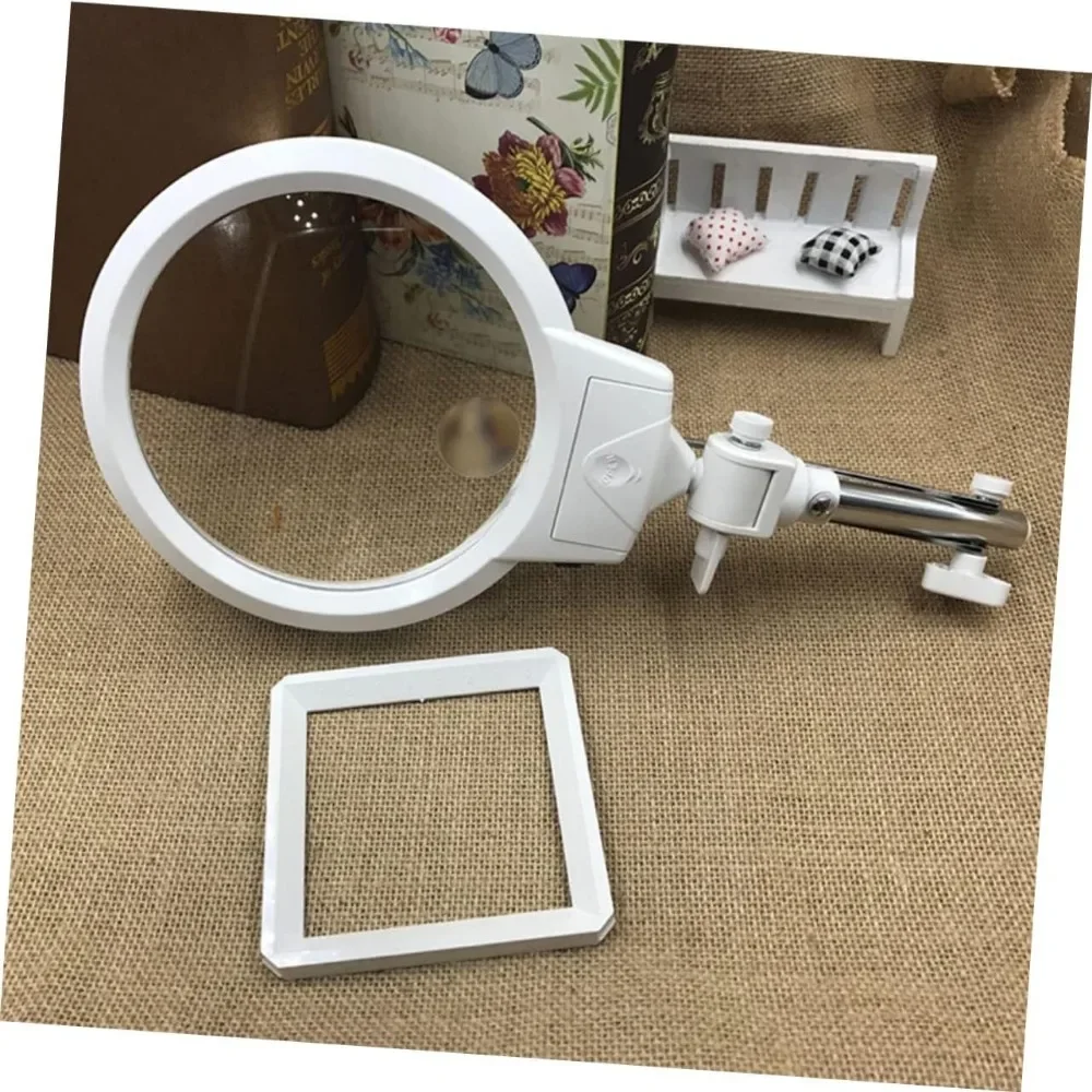 Folding Magnifier Metal Stand with LED Light Table Magnifier Reading Repair Appraisal Professional Home Industrial Jewelry