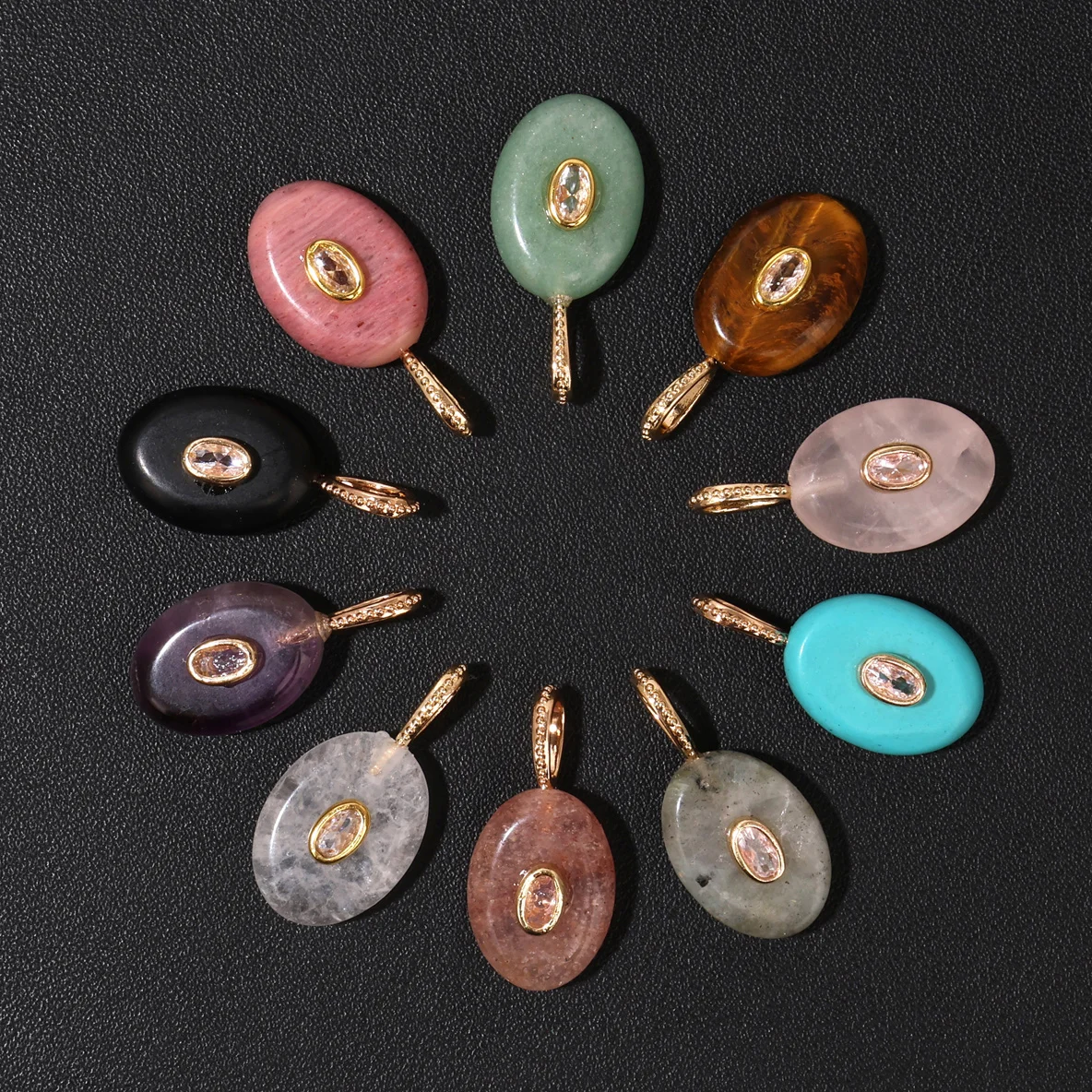 천연 석재로 만든 타원형 악마의 눈 펜던트, 금도금 처 - Crystal Pendant Necklace Natural Stone 리뷰 및 가격