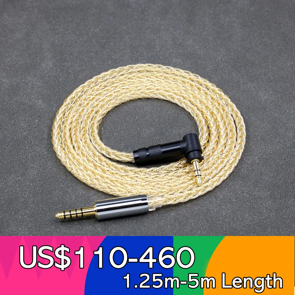 8-жильный 99% 7n чистый серебристый 24k позолоченный кабель для наушников Fostex T50RP Mk3 T40RP Mk2 T20RP Dekoni аудио наушники LN008488