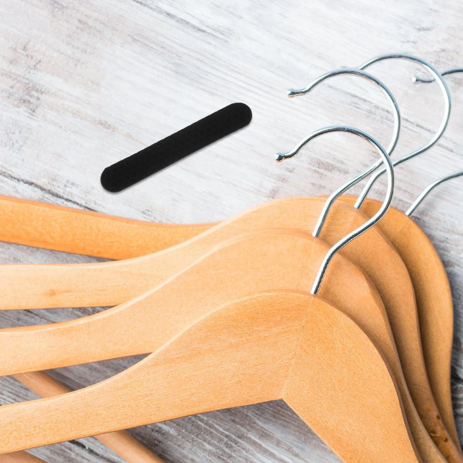 

100pcs Non-slip Hanger Stickers Clothing Hangers Clothes Grip Strips Adhesive Grips Silicone Anti-skid Hanger Strips Wardrobe