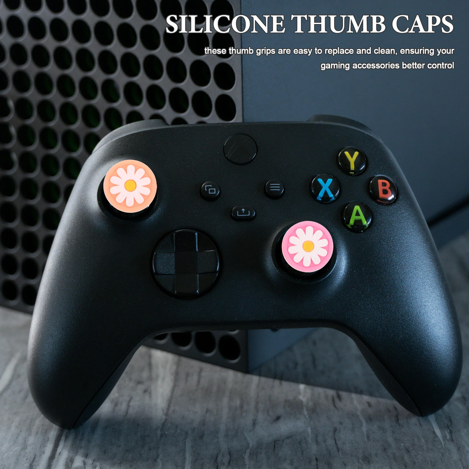 

24pcs Replacement Silicone Thumb Grip Caps Joystick Covers Anti-Slip Analog Stick Covers For Controller Ergonomic Design