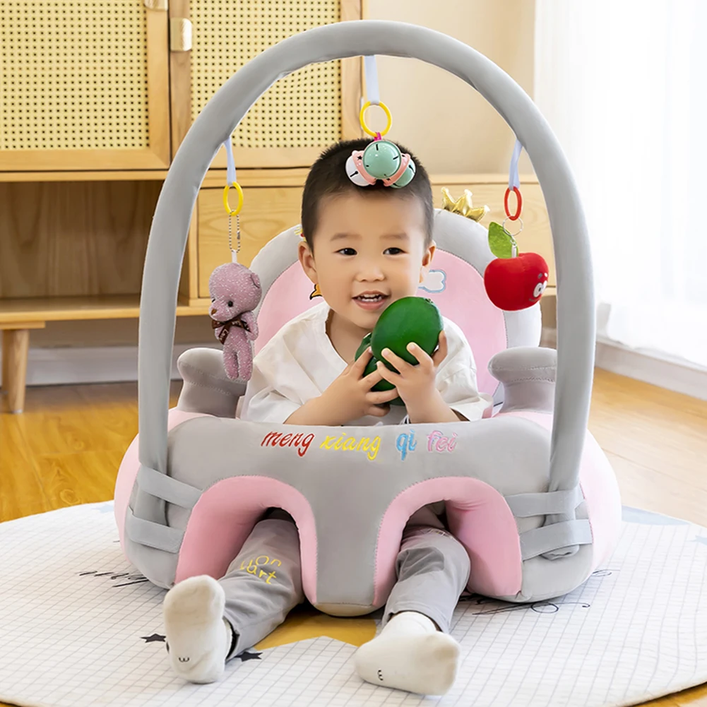 Plush Chair Feeding Seat Skin Puff Baby Feeding Safety Seat Skin Cartoon Plush Learning Sit Chair for Toddler Nest